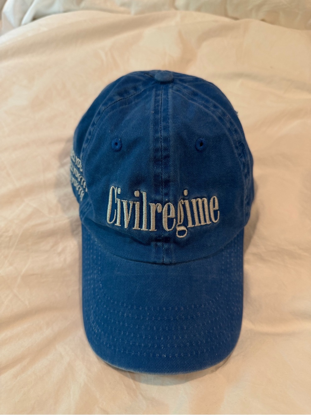 Civilregime Blue Embroidered Baseball Cap